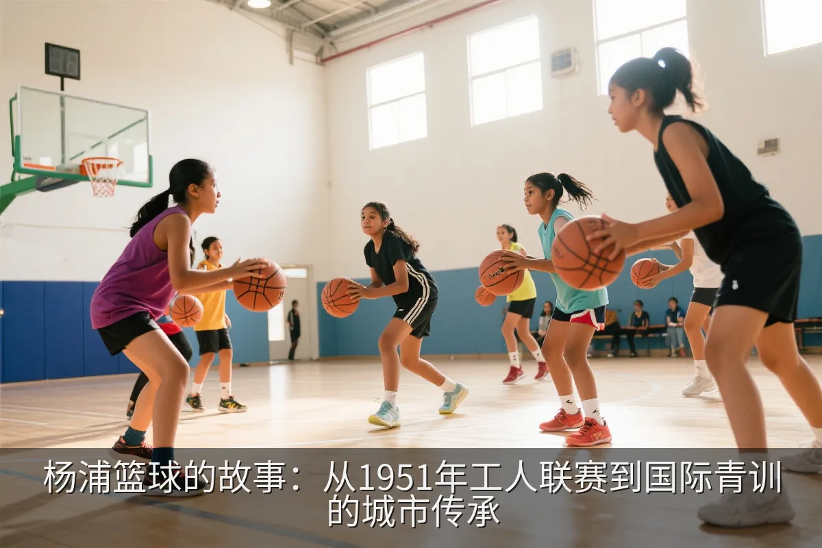 青少年女子篮球学员在球场训练交流